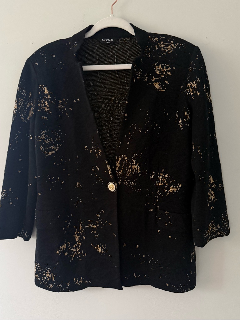 Misook Blazer Black and Gold Size medium